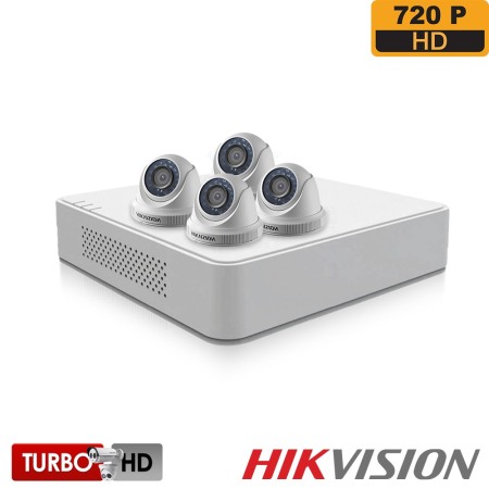 Sistem supraveghere interior  turbo hd cu 4 camere hikvision TVI-4INT20-720P-S