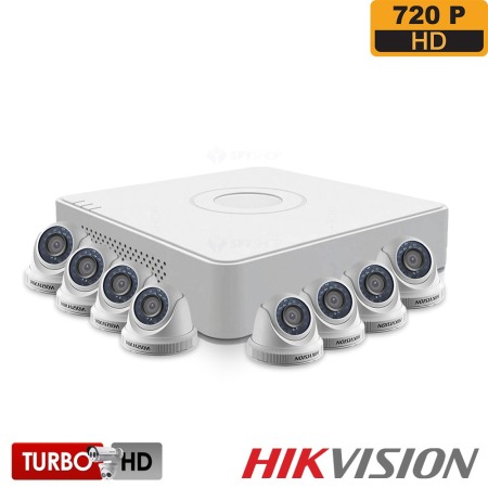 Sisteme Supraveghere Video - Sistem supraveghere interior turbo HD cu 8 camere video Hikvision TVI-8INT20-720P-S