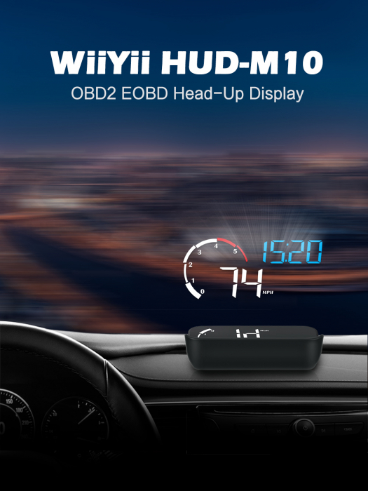 Head Up Display - Vitezometru Auto Universal OBD 2 cu Display Digital [4]