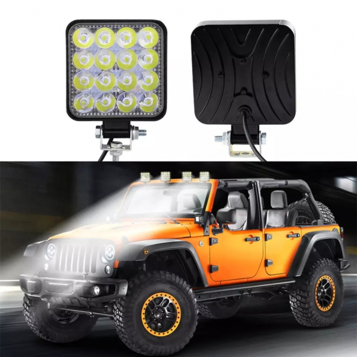 Proiector 16 LED 48 W auto Off-Road IP 67 [3]
