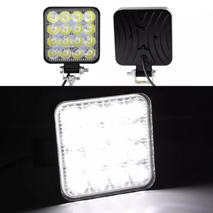 Proiector 16 LED 48 W auto Off-Road IP 67 [4]