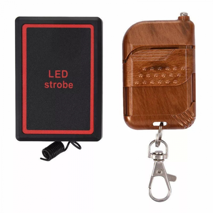 Set 4x Lumini stroboscop galbene grila wireless [5]