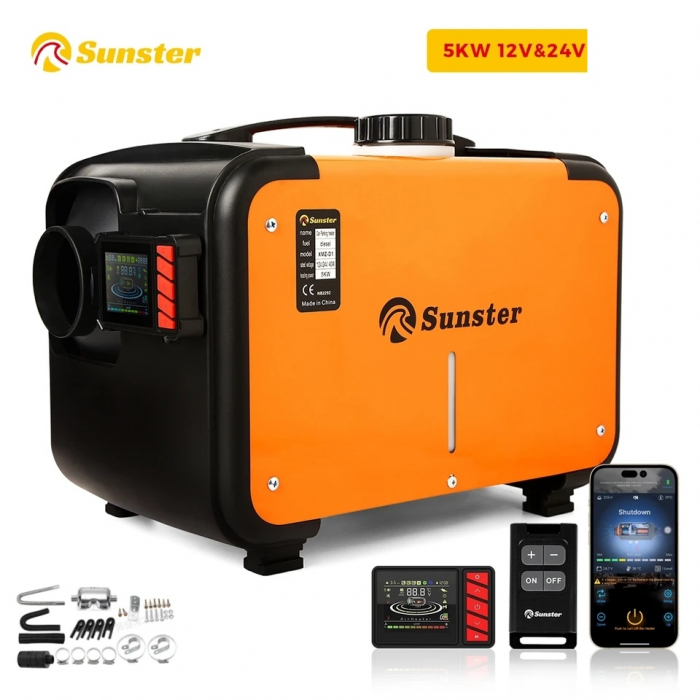 SUNSTER - Sirocou Portabil Diesel 5kW/ Încălzitor staționar/ Soba pe motorina 12/24V [1]