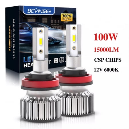 LED/ becuri - auto - Bevinsee LED H7 H4 H11 H8 H9Canbus