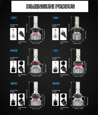 Bevinsee LED H7 H4 H11 H8 H9Canbus [2]