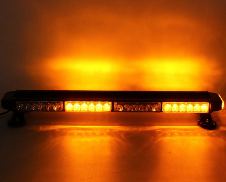 Rampa Girofar LED 68 cm, lumina portocalie stroboscopica 360 prindere magnetica [2]