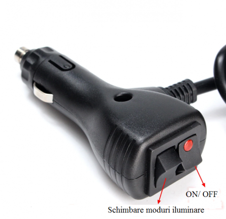 Rampa Girofar LED 68 cm, lumina portocalie stroboscopica 360 prindere magnetica [1]