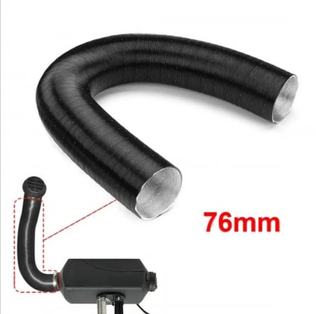 Sirocou - incalzitor auxiliar - Tub flexibil aluminiu 76 mm x 800 mm