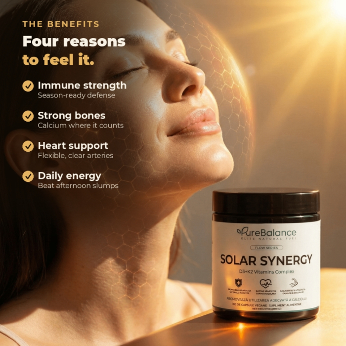 Pure Balance Vitamina D3 4000 UI + K2 Solar Synergy - 180 Capsule, Ciclo 6 Mesi [4]