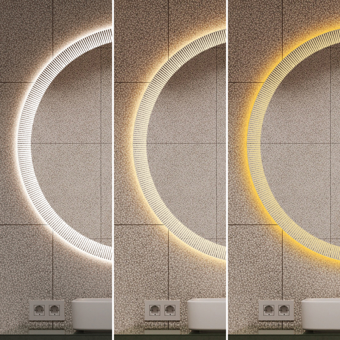 Oglinda Baie Led Senzor si Dezaburire J191 si trei tipuri de lumina 70 cm Smack [4]