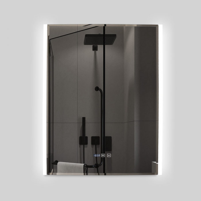 Oglinda Cu LED J189 pentru baie 60x80 cm Sistem Dezaburire Senzor Touch Ceas Trei Tipuri de Lumina Smack [7]