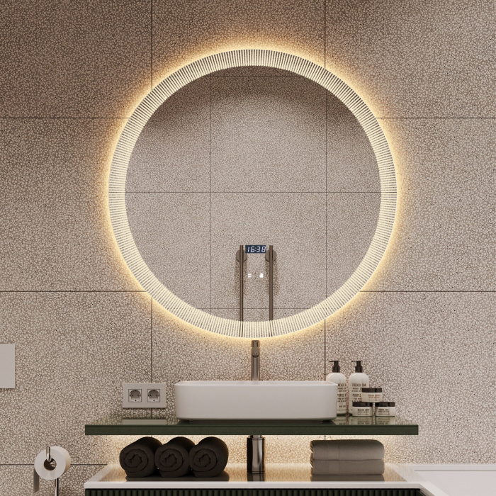Oglinda Baie Led Senzor si Dezaburire J191 si trei tipuri de lumina 70 cm Smack [10]