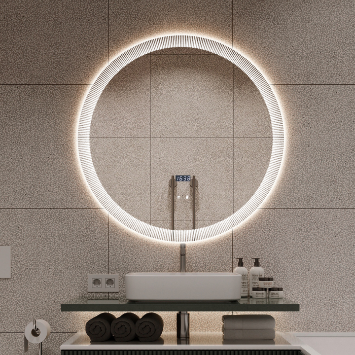 Oglinda Baie Led Senzor si Dezaburire J191 si trei tipuri de lumina 70 cm Smack [8]