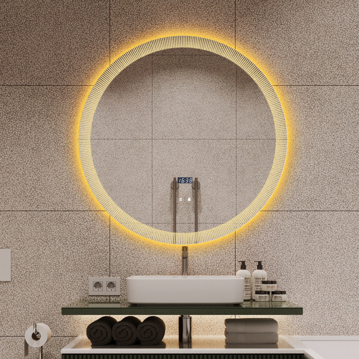 Oglinda Baie Led Senzor si Dezaburire J191 si trei tipuri de lumina 70 cm Smack [9]