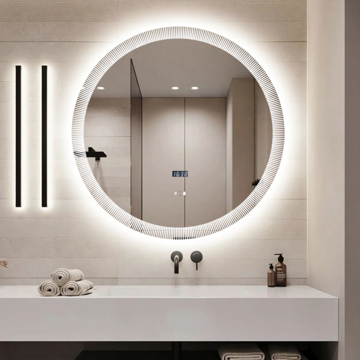 Oglinda Baie Led Senzor si Dezaburire J191 si trei tipuri de lumina 70 cm Smack [6]