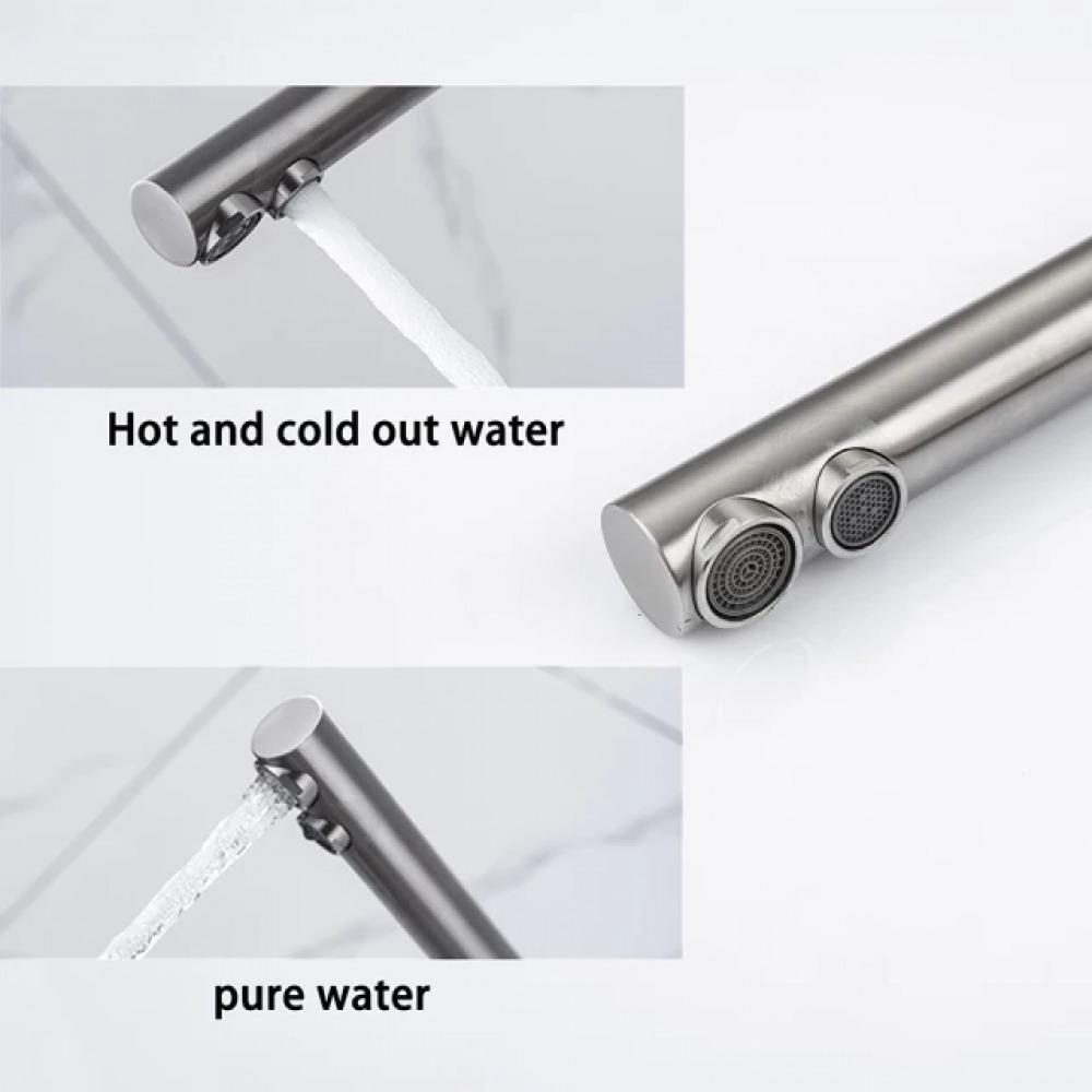 Baterie Bucatarie cu 3 Cai Inox Apa Filtrata 1754 Smack [4]