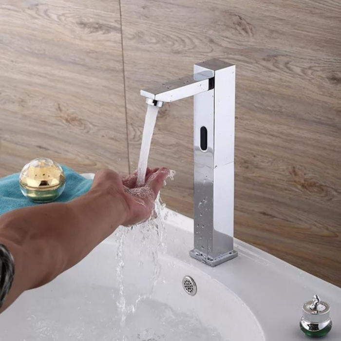 Baterie lavoar cu senzor Aqua Reflect design modern din alama crom RW117 SMACK [5]