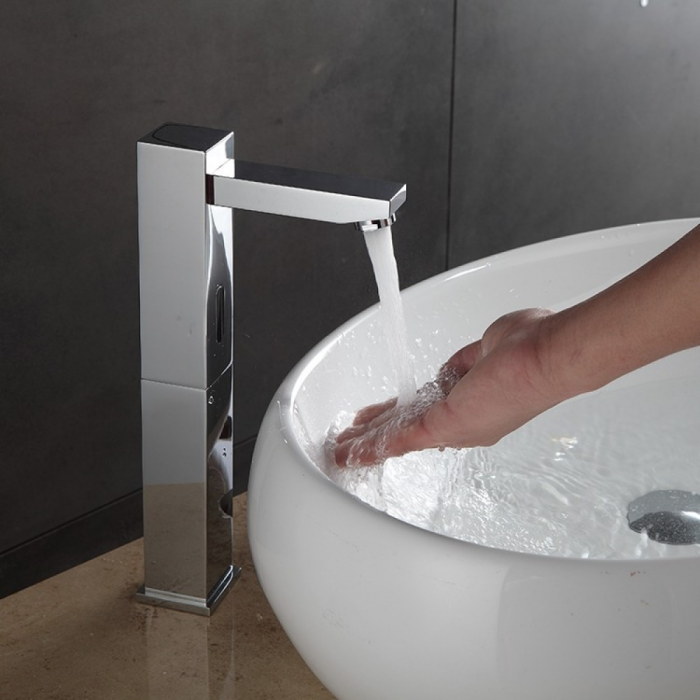 Baterie lavoar cu senzor Aqua Reflect design modern din alama crom RW117 SMACK [2]