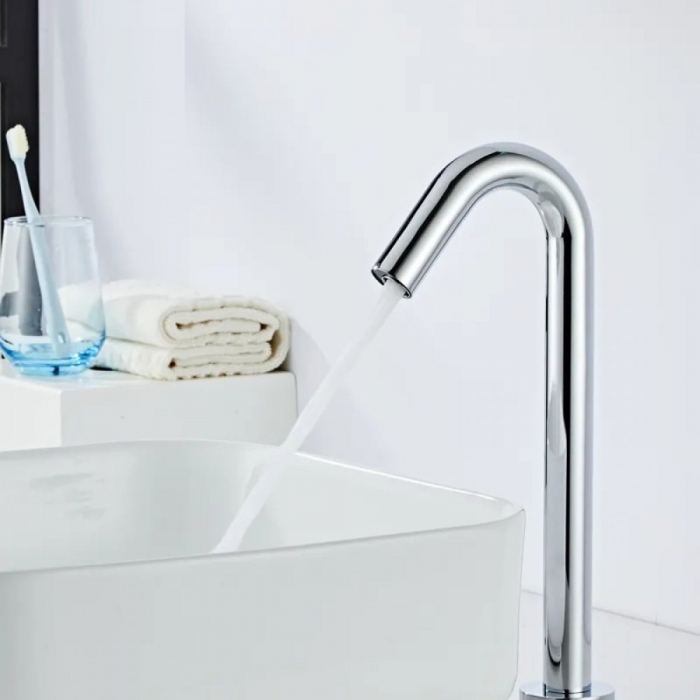 Baterie lavoar cu senzor Silver Stream design modern din alama medie crom RW150H Smack [1]