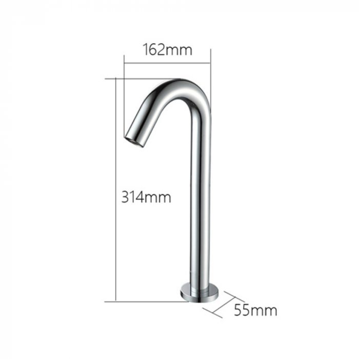 Baterie lavoar cu senzor Silver Stream design modern din alama medie crom RW150H Smack [3]