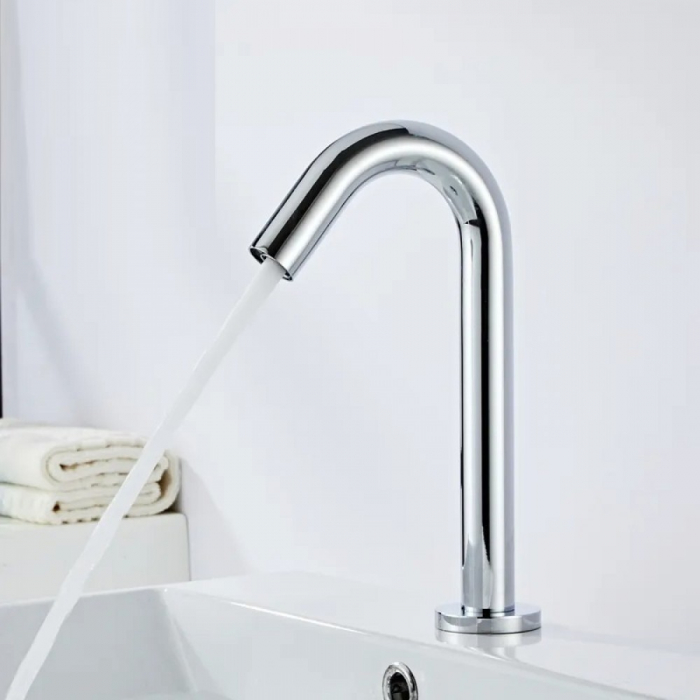 Baterie lavoar cu senzor Silver Stream design modern din alama medie crom RW150M Smack [1]