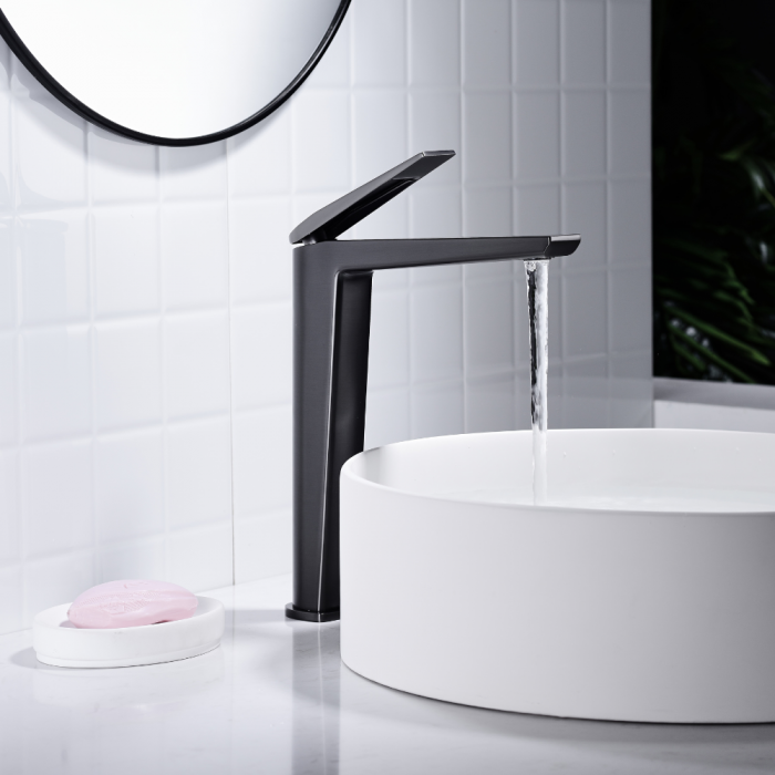 Baterie lavoar Minimal Concept SMK5007-2 design modern inalta gri inchis Smack [3]