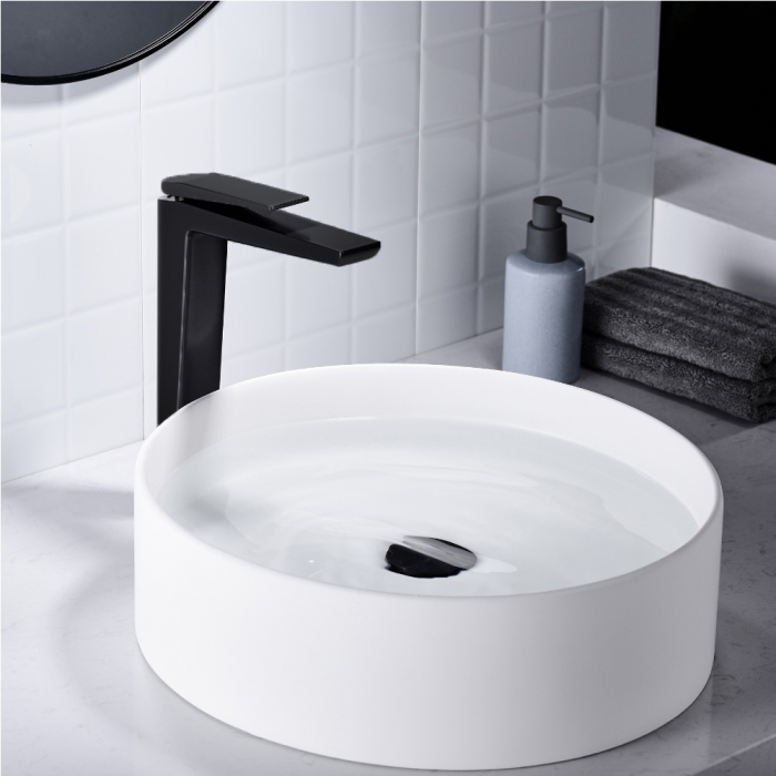 Baterie lavoar Minimal Concept SMK5007-1 design modern inalta negru Smack [2]