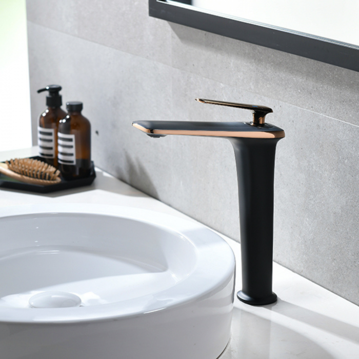 Baterie lavoar Neo Choice design modern din alama inalta negru [2]