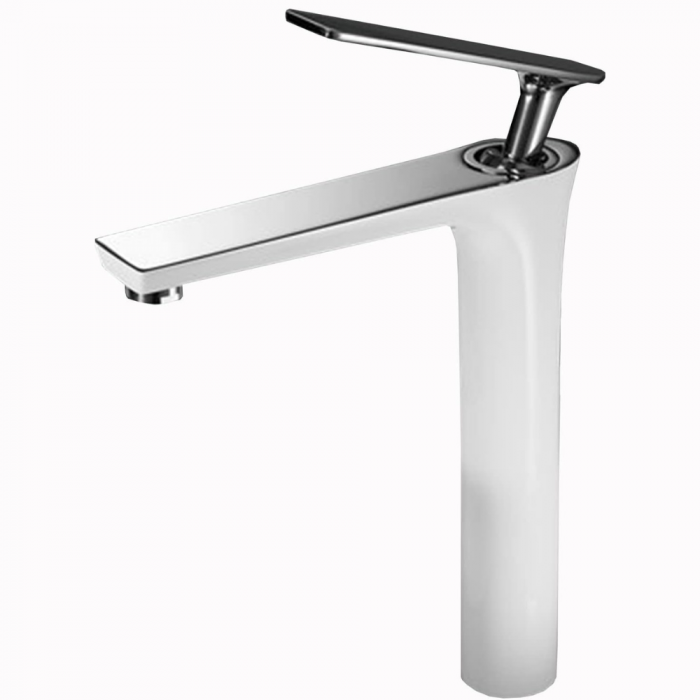 Baterie lavoar Nordic White design modern din alama inalta alb SMK031 Smack [1]