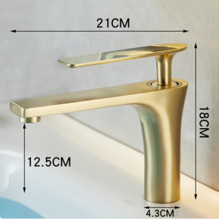 Baterie lavoar Prestige Golden design modern din alama auriu SMK029 [4]