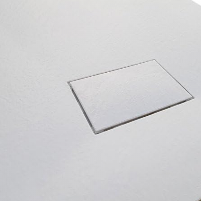 Cadita de baie Essential Modern 120x90cm din compozit cu sifon alb GT-12090ES-WH Smack [4]