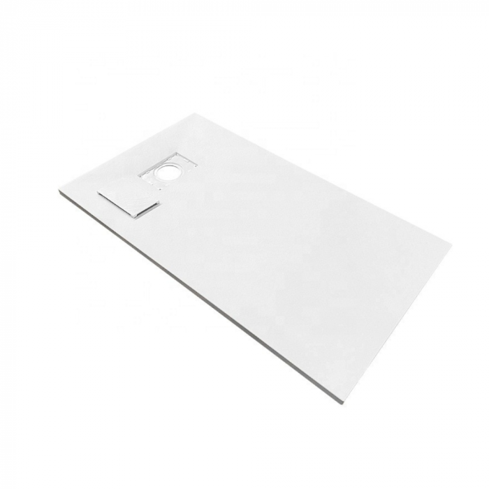 Cadita de baie Essential Modern 130x90cm din compozit cu sifon alb GT-13090ES-WH Smack [2]