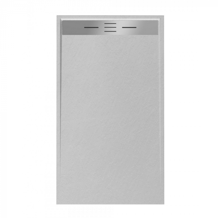 Cadita de dus Minimalist Oasis 90x70cm din compozit cu sifon alb GT-9070LS-WH Smack [7]