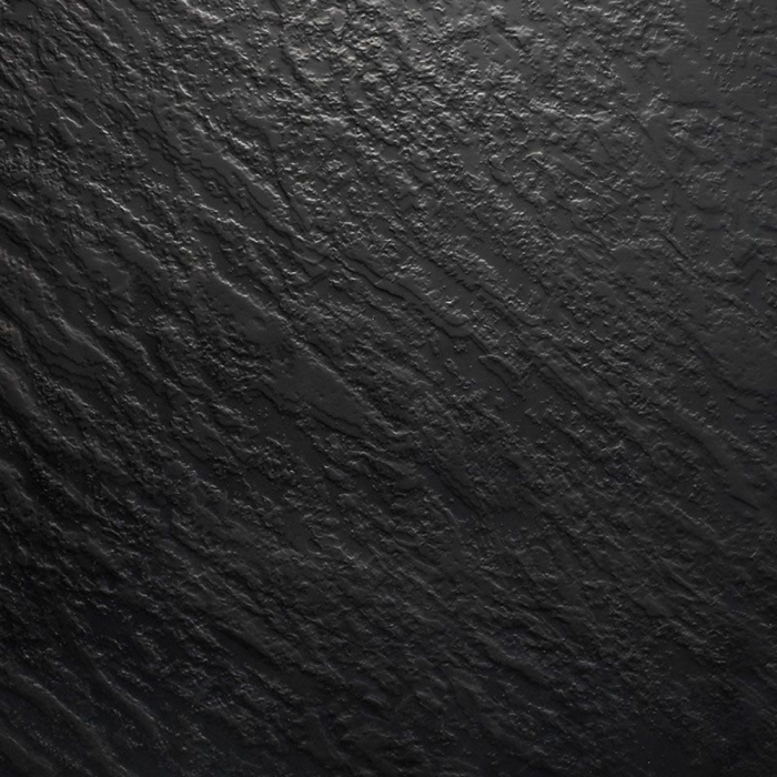 Cadita de baie Minimalist Oasis 90x90cm din compozit cu sifon negru GT-9090LS-BK Smack [5]