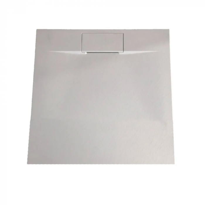 Cadita de baie Smooth Line Design 120x80cm din compozit cu sifon alb GT-12080US-WH Smack [6]