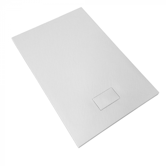 Cadita de dus Essential Modern 90x80cm din compozit cu sifon alb GT-9080ES-WH Smack [2]