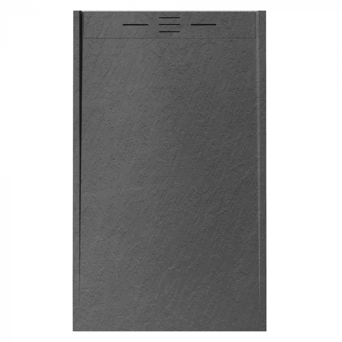 Cadita de dus Minimalist Oasis 80x80cm din compozit cu sifon negru GT-8080LS-BK Smack [1]