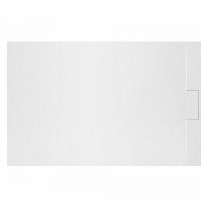 Cadita de dus Smooth Line Design 100x80cm din compozit cu sifon alb GT-10080US-WH  Smack [3]