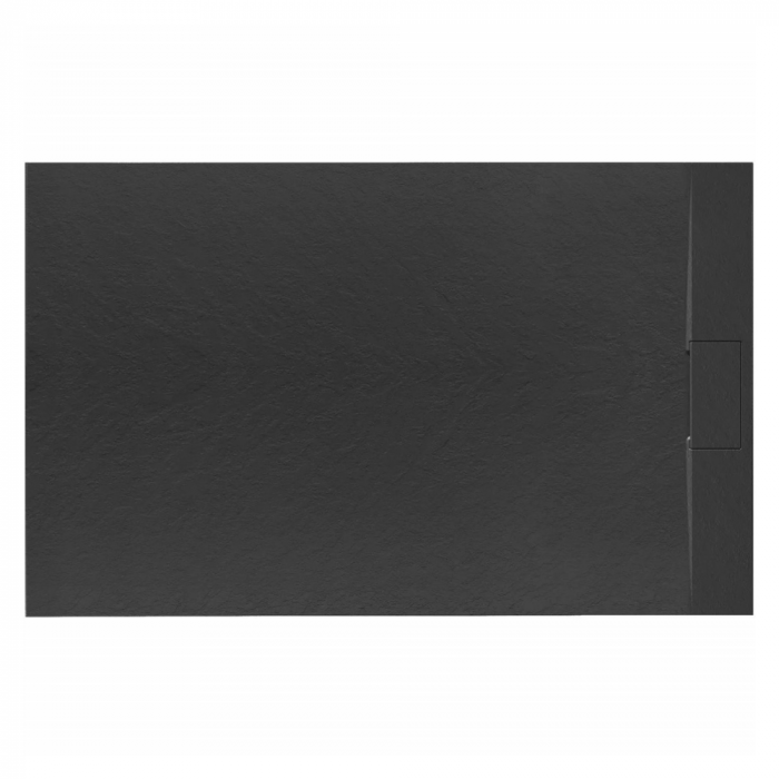 Cadita de dus Smooth Line Design 90x80cm din compozit cu sifon negru GT-9080US-BK Smack [4]