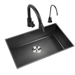 Chiuveta multifunctionala cu accesorii incluse, HS Nano Black 74x44x21 cm [5]