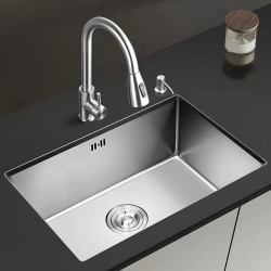 Chiveta multifunctionala cu accesorii incluse, HM 6845 Hole Satin 68x45x19 cm [4]