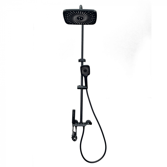 COLOANA DE DUS NEGRU MAT CU BATERIE SMACK SMK02B [1]
