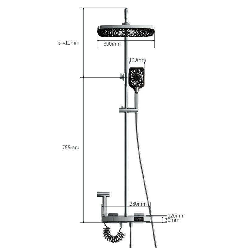 Coloana Dus  Afisaj Lcd Temperatura Apa Smack  Gri 1803A [2]