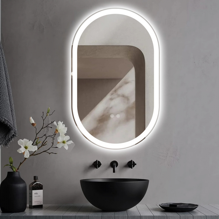 Oglinda Baie 80X50 Led si Dezaburire cu Senzor Tactil si trei tipuri de lumina Smack SMK J120-5080 [6]
