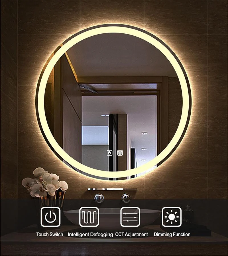 Oglindă Baie LED Premium cu Senzor Touch Lumina Rece/Calda/Neutra 90cm 105-90 Smack [4]