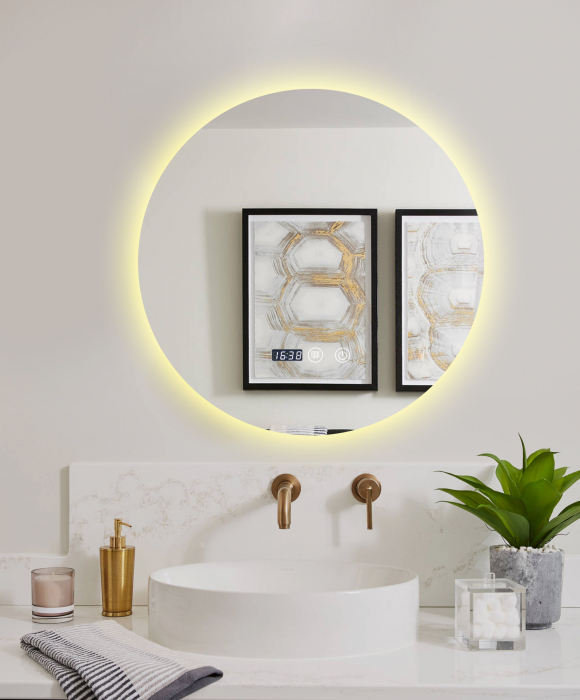 Oglindă Baie LED și Dezaburire L&S Premium cu Senzor Touch Lumina Rece Caldă și Neutră 60 cm lumina ambientala spate J170-60 Smack [5]