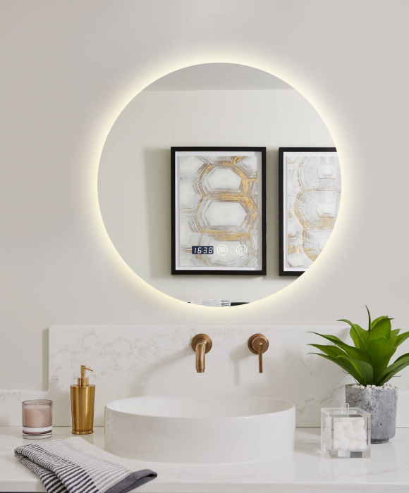Oglindă Baie LED și Dezaburire L&S Premium cu Senzor Touch Lumina Rece Caldă și Neutră 60 cm lumina ambientala spate J170-60 Smack [4]