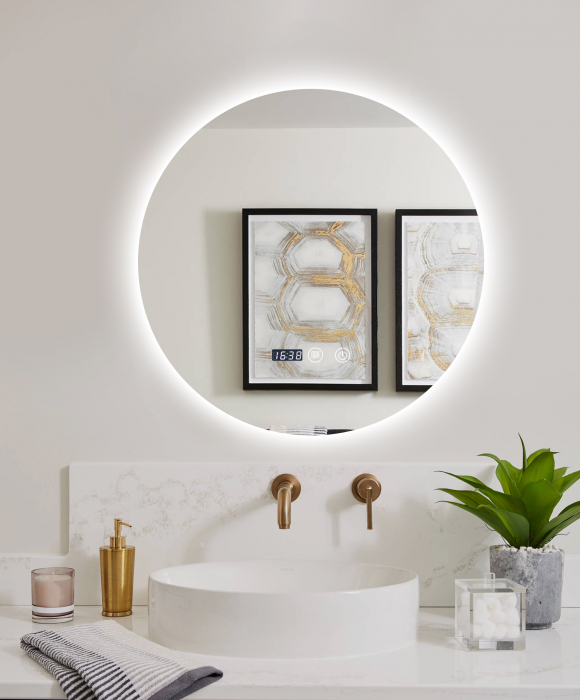 Oglindă Baie LED și Dezaburire L&S Premium cu Senzor Touch Lumina Rece Caldă și Neutră 60 cm lumina ambientala spate J170-60 Smack [3]