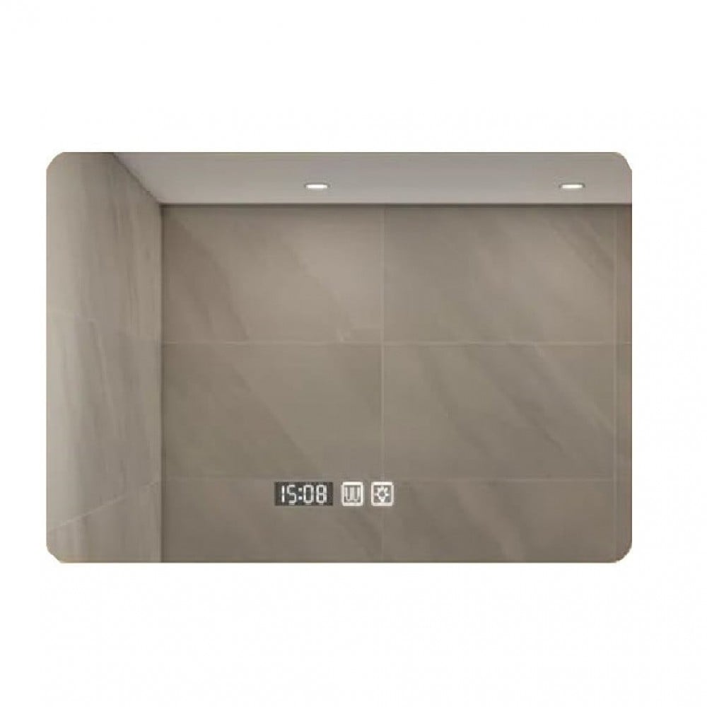 Oglindă Baie LED și Dezaburire Premium cu Senzor Touch Lumina Rece Caldă și Neutră 130x80 cm lumina ambientala spate ceas J174-13080 Smack [1]