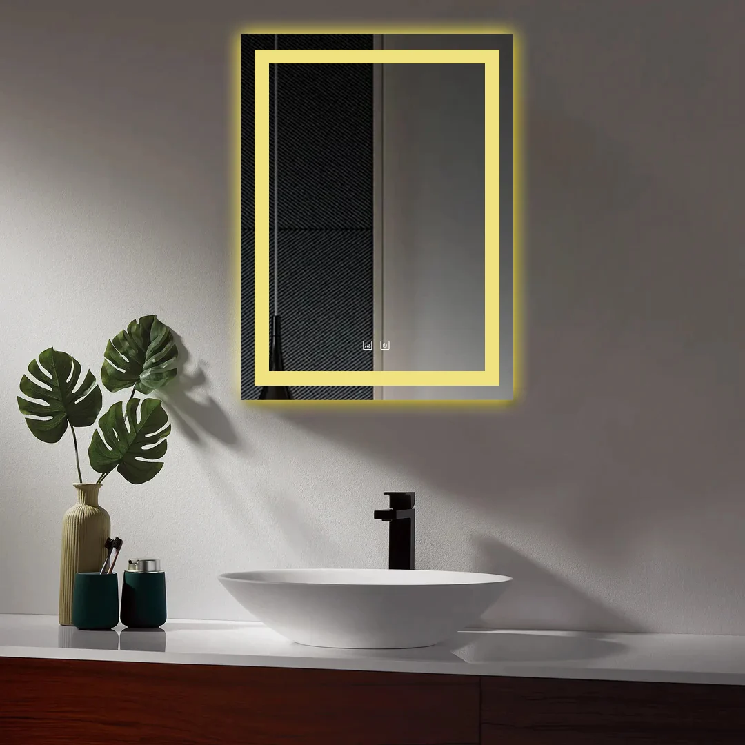OGLINDA CU LED J108 60X80 CM SISTEM DEZABURIRE SENZOR TOUCH TREI TIPURI DE LUMINA [4]